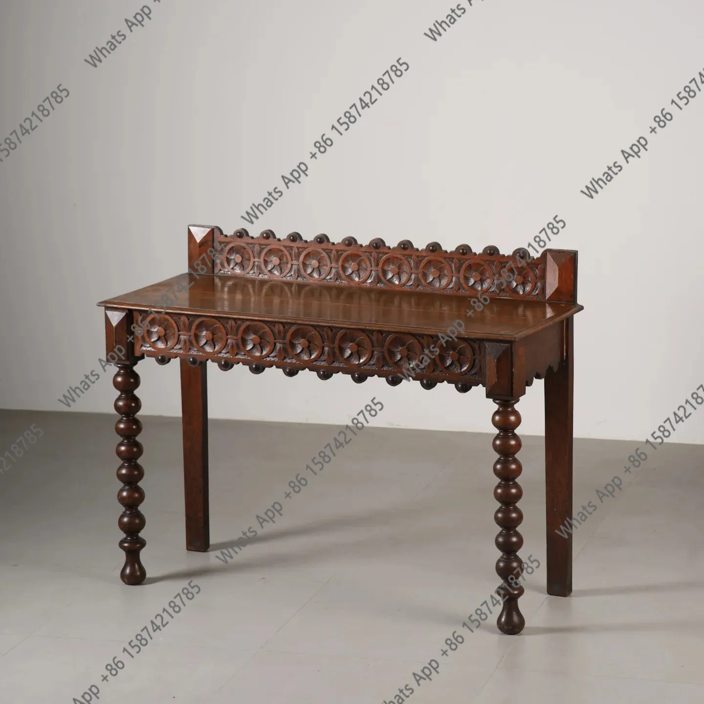 French retro nostalgic solid wood desk medieval Republic of China antique carved study writing desk