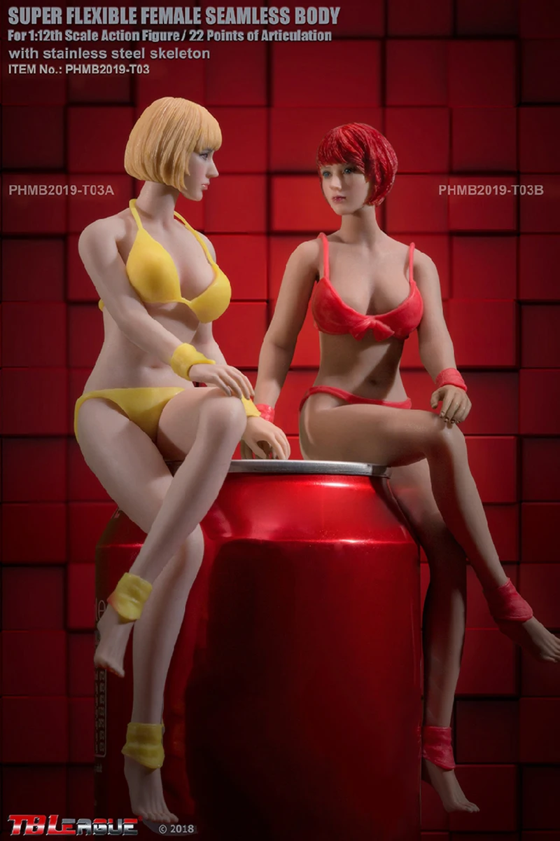 TBLeague T01A T01B T02A T02B T03A T03B1/12 Anime Girl Action Figure Modello 6 ''Femmina pallida Seno grande Corpo flessibile Set completo bambola