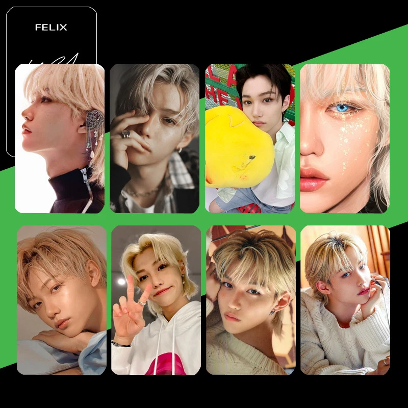 Kpop menino grupo photocard maníaco lomo cartão felix hyunjin bangchan lee sabe i.n han dupla face cartão postal presente fãs coleção