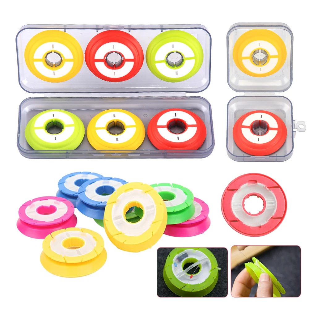 Silicone Fishing Line Storage Holders Fishing Snell Leader Rigs Gear Spools Line Keeper Winding Plates Fishing Accessories
