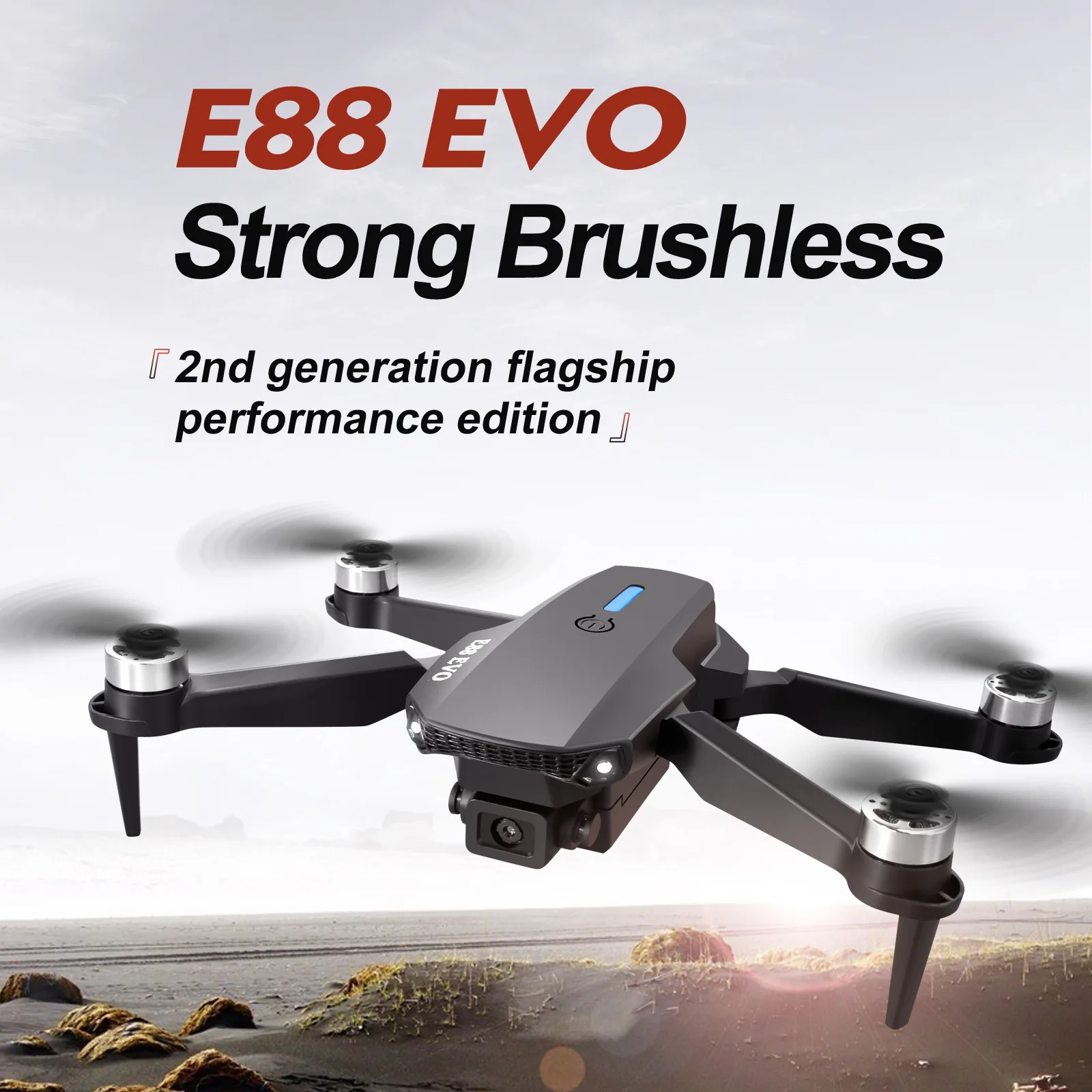 DWI จอแสดงผล E88 EVO มอเตอร์ไร้แปรง RC Drone 8K Dual กล้อง Optical Flow พับ Quadcopter เฮลิคอปเตอร์เครื่องบินของขวัญ