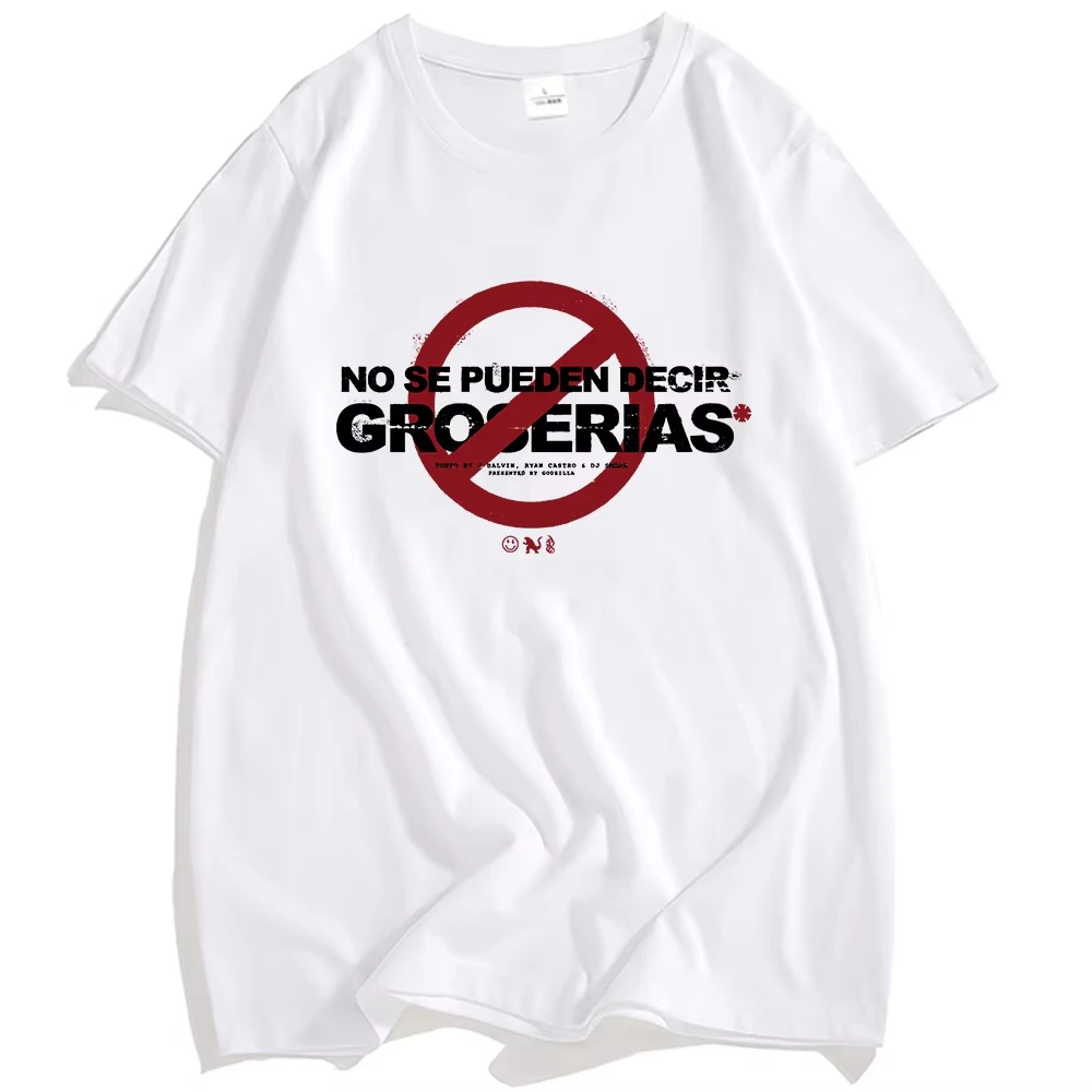 Camiseta J Balvin GROSERIAS, camiseta de Ryan Castro, camisetas cómodas de algodón para verano para mujer, camiseta holgada con cuello redondo y diseño gráfico