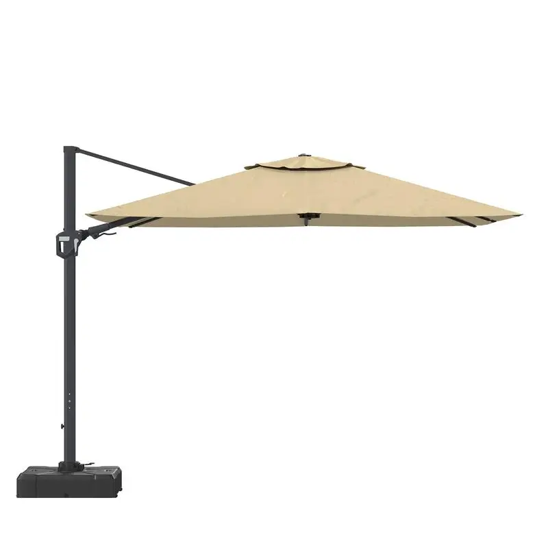 

11FT Square Cantilever Patio Umbrella - Beige, Outdoor Sunshade for Garden or Backyard, No Base Included
