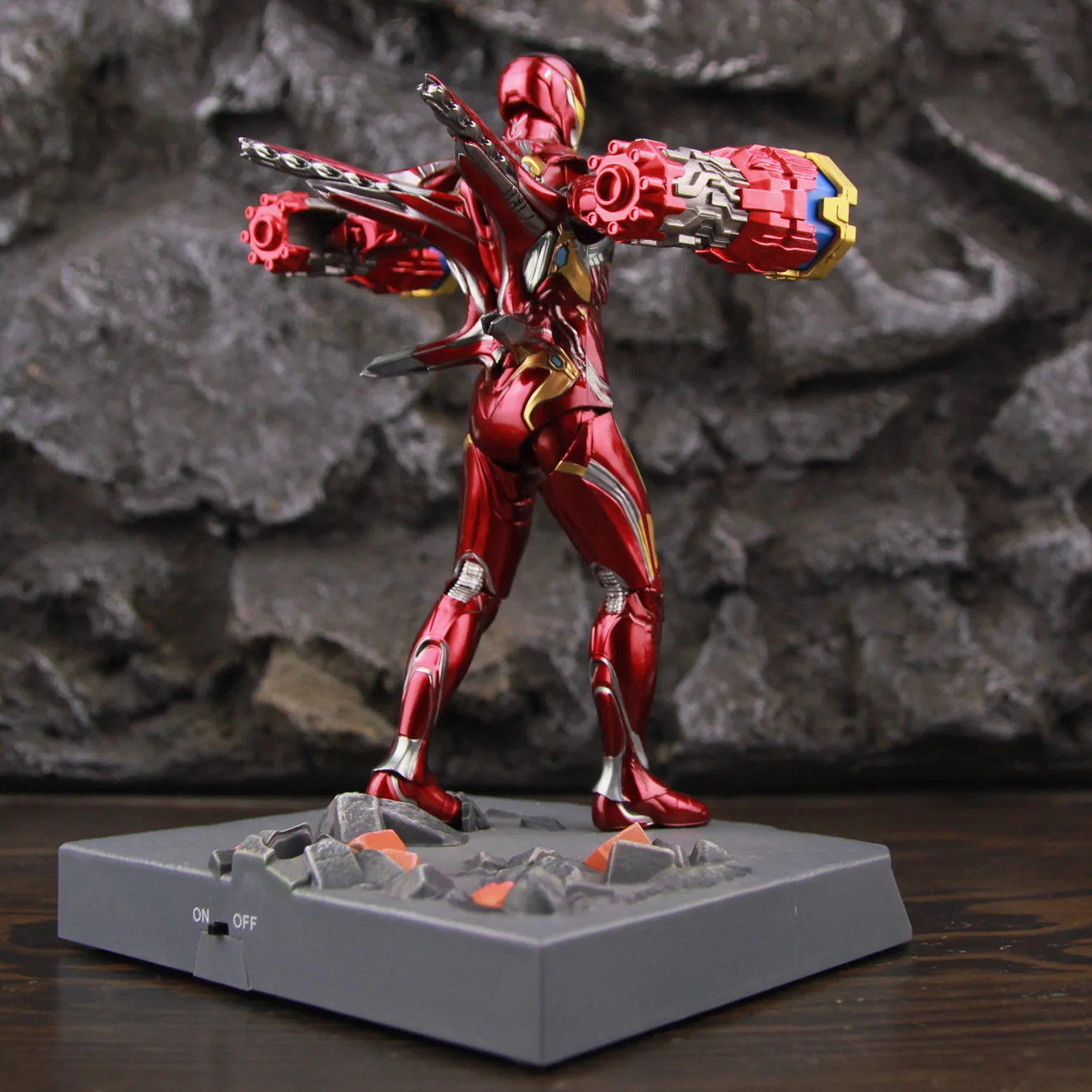 ZD Toys Deluxe Ironman Mark L 50 MK50 Nano Armor Weapons 7" Actionfigur LED-Lichtplattform Tony Stark Infinity War Modellpuppe – Detail 37