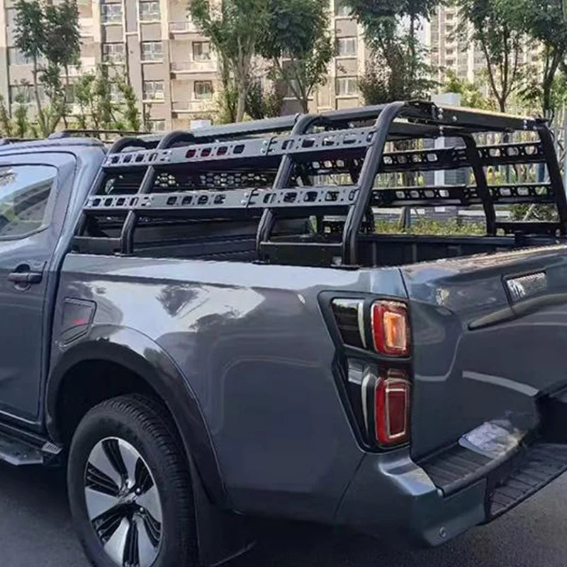 High Quality Universal Adjustable Steel Roll Bar Truck Bed Ladder Rack Ute Tub Rack Pickup Offroad Modification Accessories