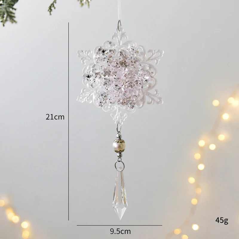 Acrylic Tree Accessory Detailed Transparent Adorable Bell Decoration Customizable Christmas Ornament For Holiday Decor New 2025