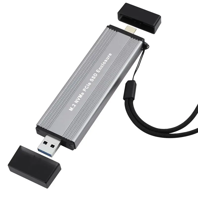 A40I M.2 NVME PCIe SSD Enclosure Case with USB C 3.1 Gen 2 USB3.0 to M.2 M Key HDD Enclosure for 2230 2242 2260 2280