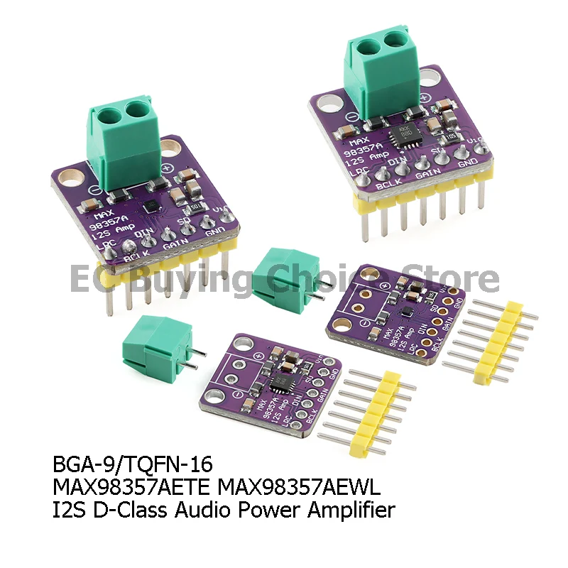 2pcs/1pc MAX98357 I2S ISS D Class Audio Power Amplifier Board Module MAX98357AETE MAX98357AEWL for Arduino ESP32 8Khz~96Khz