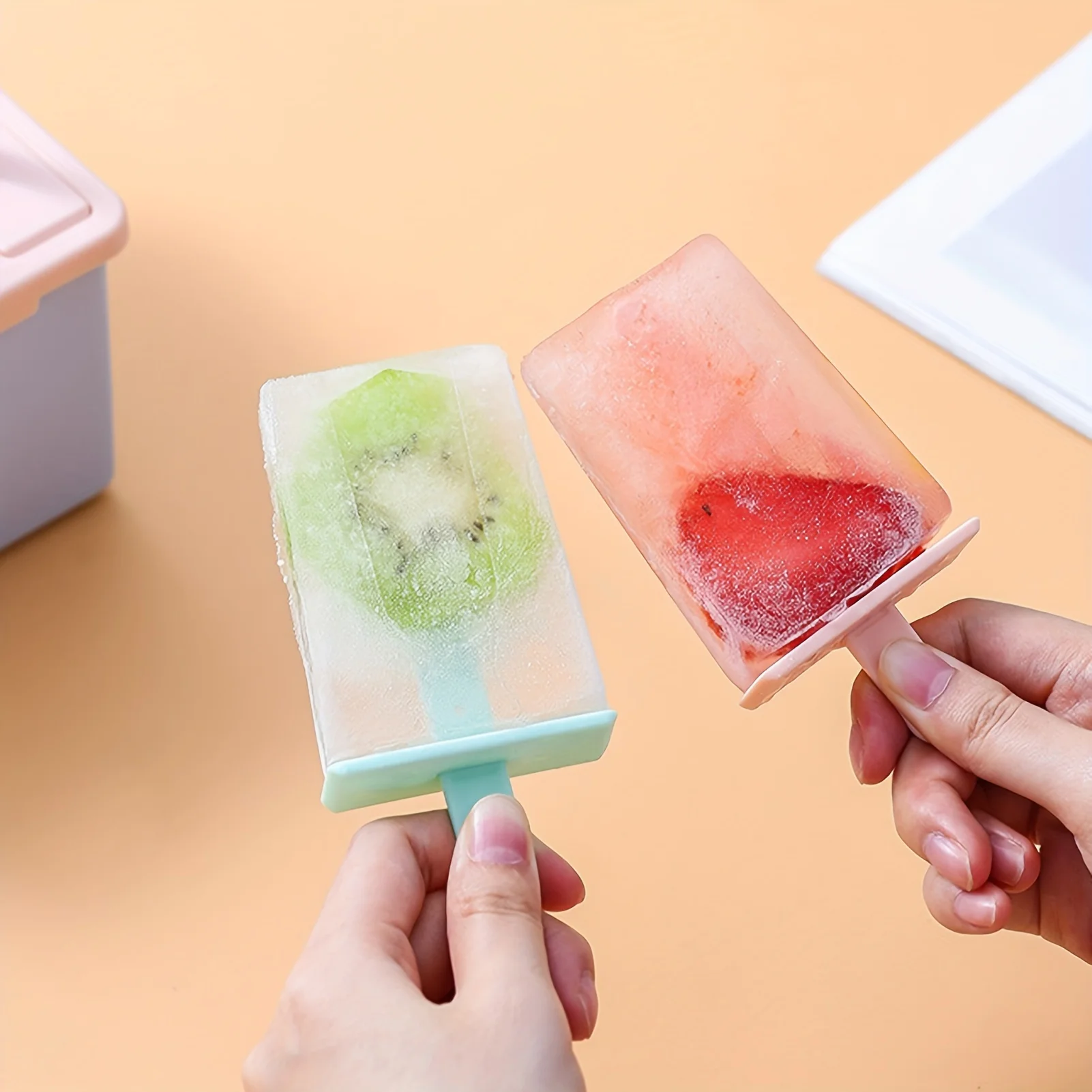 

Cells Ice Lolly Popsicle Mould Maker Sticks Ice Cream Yoghurt Dessert Pack