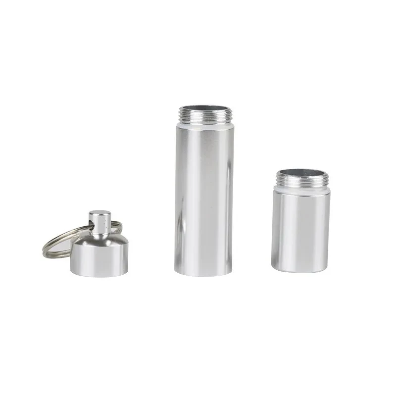1-5pcs Silver Aluminum Alloy Cigarette Box Waterproof Cigarete Case Pill Toothpick Capsule Cigarette Accessory Mens Gift Gadgets