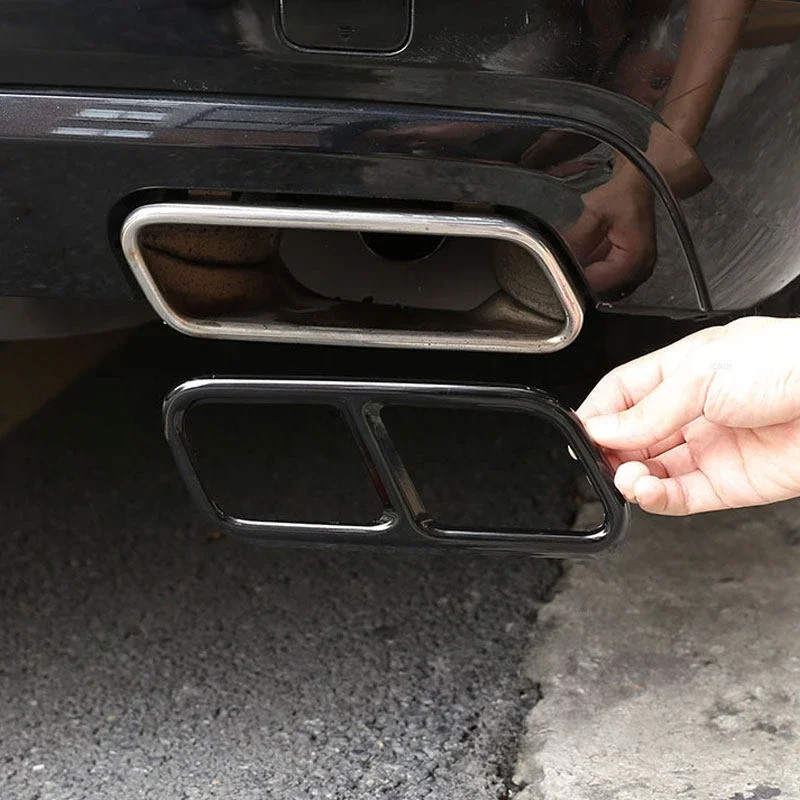 

Stainless Steel Car Accessories Tail Muffler Exhaust Pipe Output Cover Trim For Mercedes Benz S Class W221 W222 C217 W251 X166