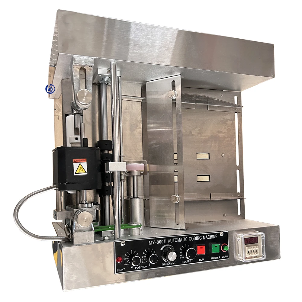 MY300 Hot Stamping Expiry Date Coder Steel Wheel Code Impress Printing Machine Batch Coding Machine for Paper Bag Film