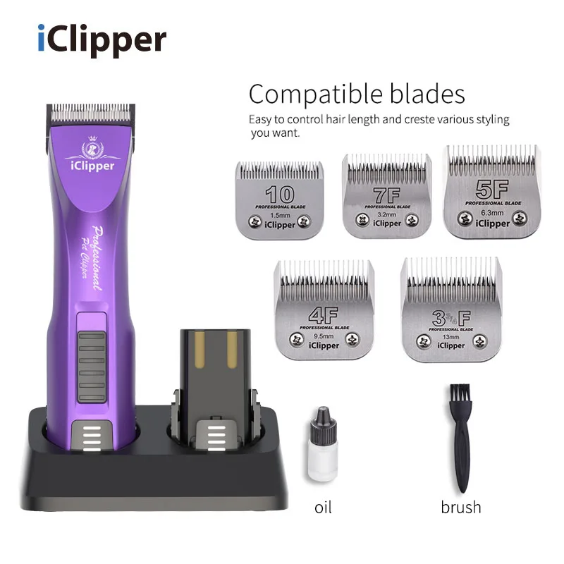 IClipper-Max1 Tagliacapelli per animali grandi Kit per toelettatura per cani e gatti Tagliacapelli Trimmer