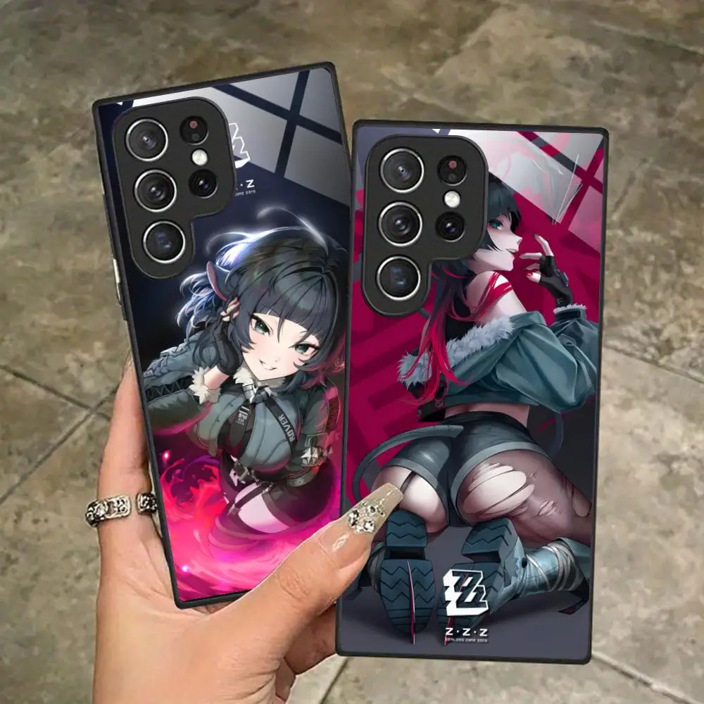 Zenless Zone Zero Jane Doe حافظة لهاتف سامسونج جالاكسي A56 55 54 53 52 51 36 35 34 23 16 15 5G غطاء زجاجي جميل #3