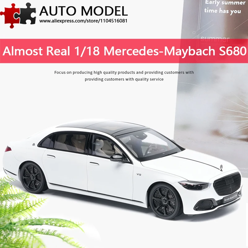 Mercedes-Benz Maybach S-Class S680 2023 Dark Night Series Realistic Alloy Car Model Fully Openable Limited Edition Almost Real Ar 1:18 Scale Die-Cast Metal Static Model Adult Toy Gift