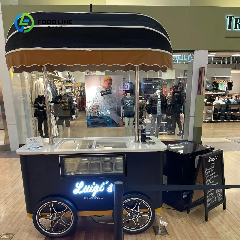 Customized Best Selling Ice Cream Trolley/freezer Ice Cream Carts/mobile Ice Cream Making Cart