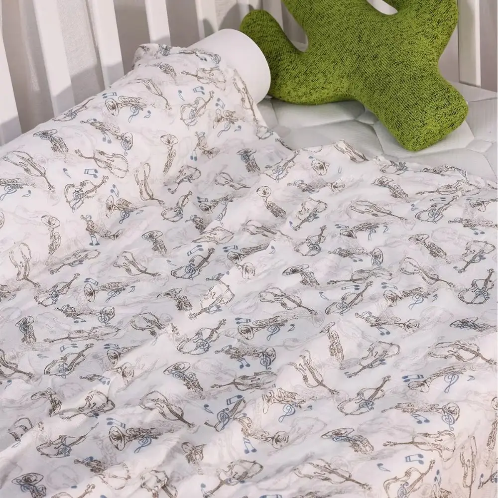 

Мягкое детское пеленальное одеяло с мультяшным принтом, дышащая детская накидка, спальный мешок, гипоаллергенный двухслойный чехол для детской коляски