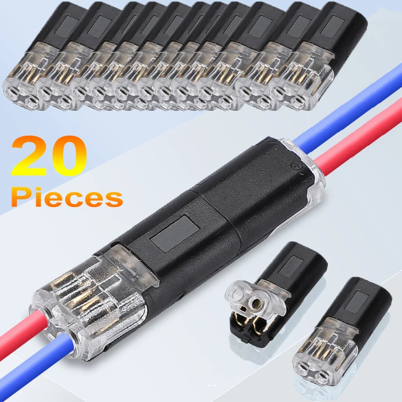 30-1Pcs 2 Pin Wire Connector Waterproof Fast Plug Car Electrical Connectors Wire Cable Automotive Strip Terminal Connection