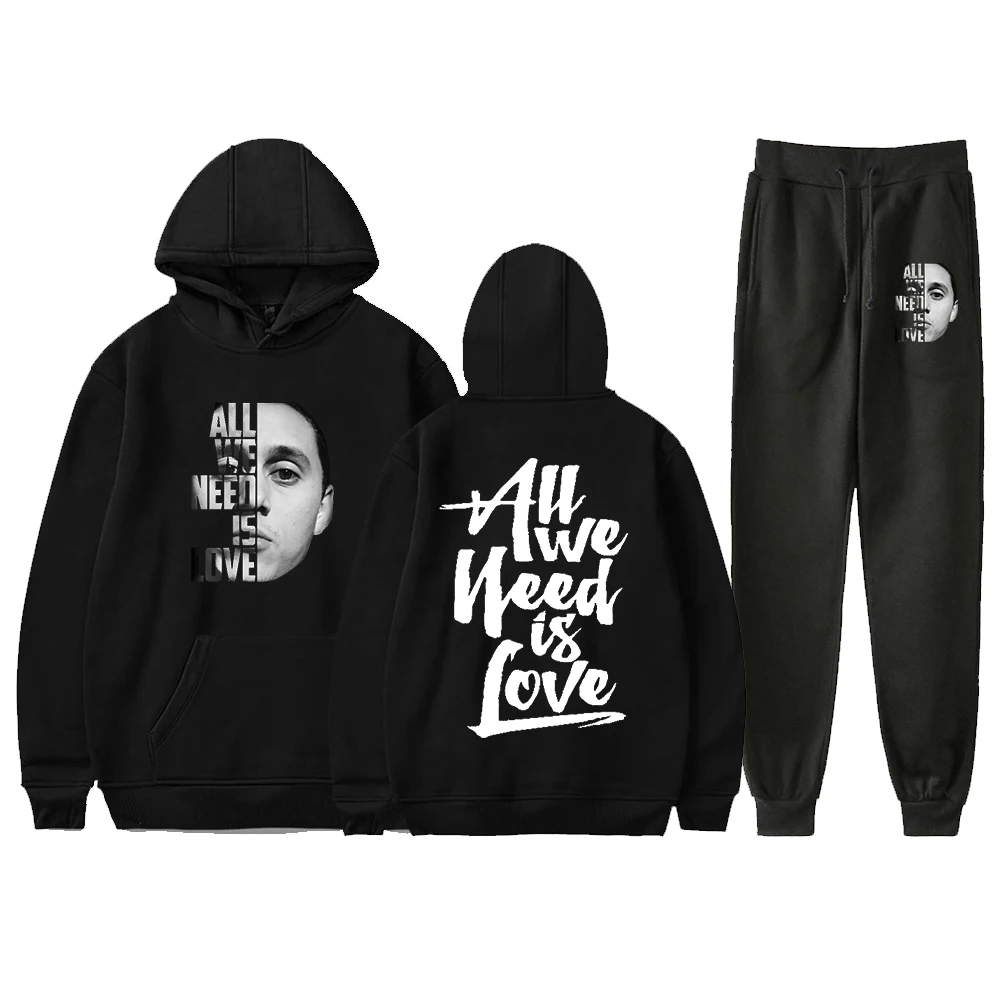 

Canserbero All We Need Is Love Hoodie Jogger Pants Two Piece Set Sweatshirts+Sweatpants 2024 Tour Merch Women Men's Set