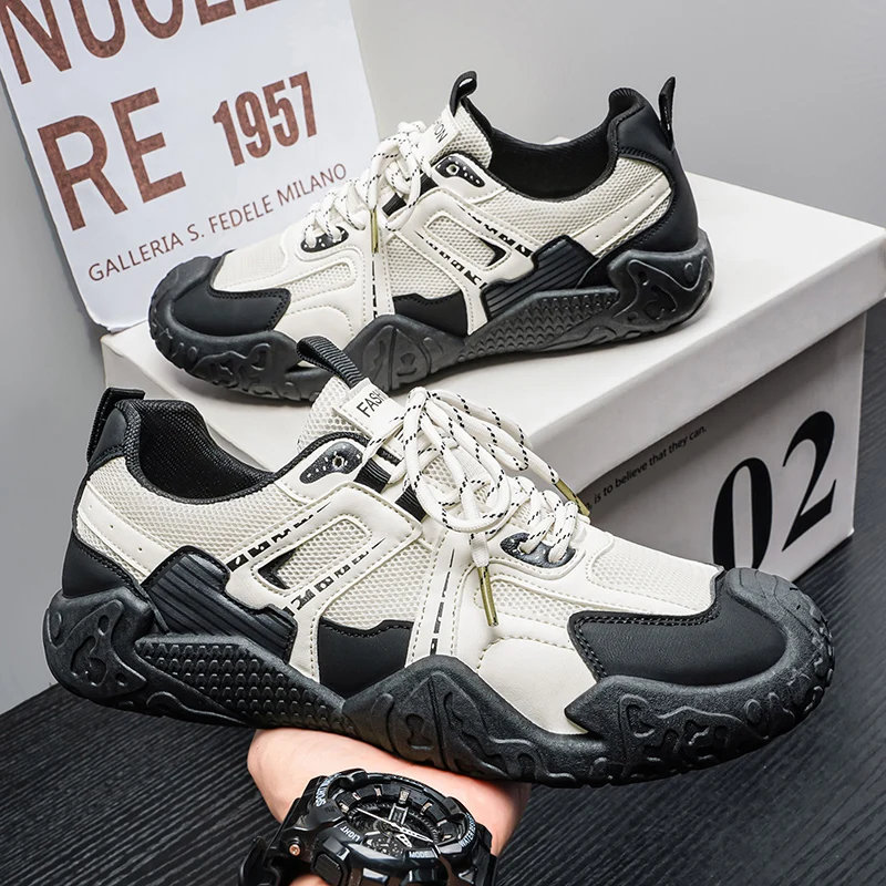 

Men Outdoor Walking Sneakers Minimalist Design Soft Cushion Insole Breathable Anti Slip Wear Resistant Daily Sports Casual Shoes