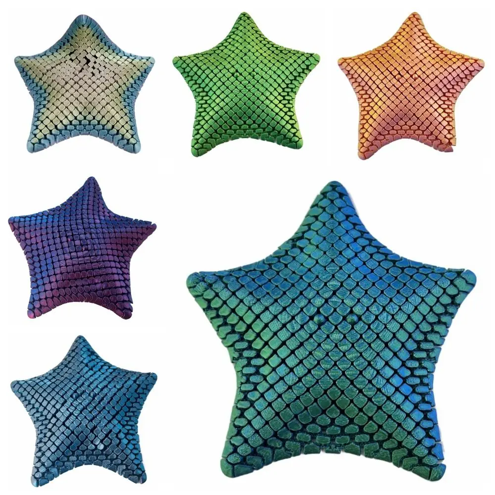 5.5inch Starfish Decompression Toys Articulating Moveable Joints Starfish Decorative Ornaments Multi-color 3D Printed Toy Adult