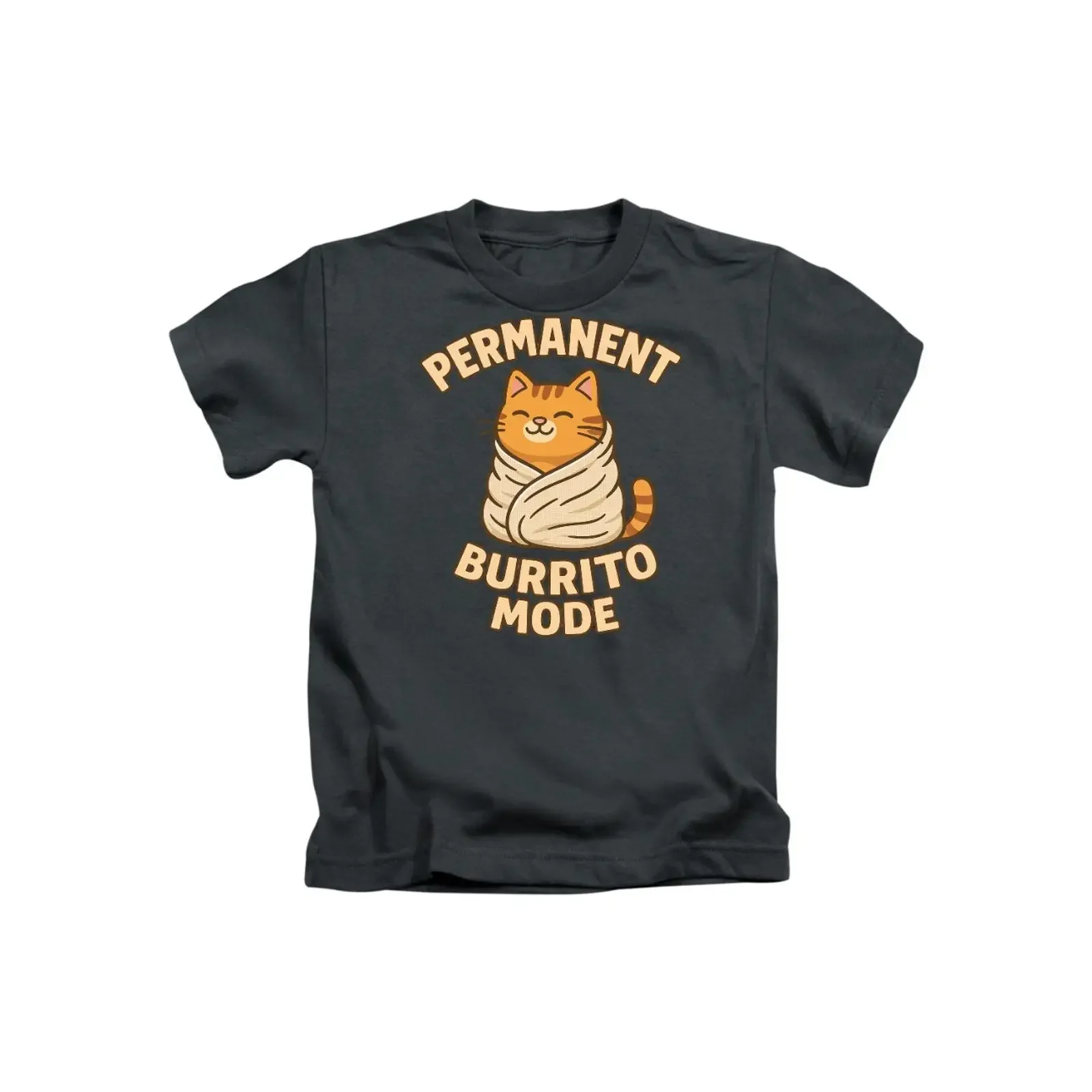 T Shirt Permanent Burrito Mode Erwachsene lustig Katze Meme inspiriert Fun Top vintage Washed Comfortable homme Breathable