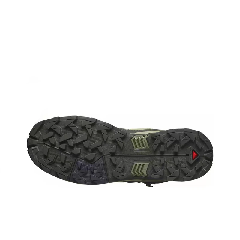 Salomon X ULTRA 5 GTX Retro: All-Around Protection and Comfortable Fit High-Top Running Shoes for Men–Gray-Green  L47754300