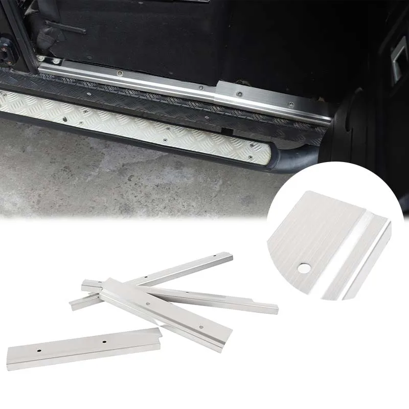 Stainless Steel Inner Door Sill Plate Interior Door Sill Trim Interior Car Accessories For Land Rover Defender L316 2004-2018