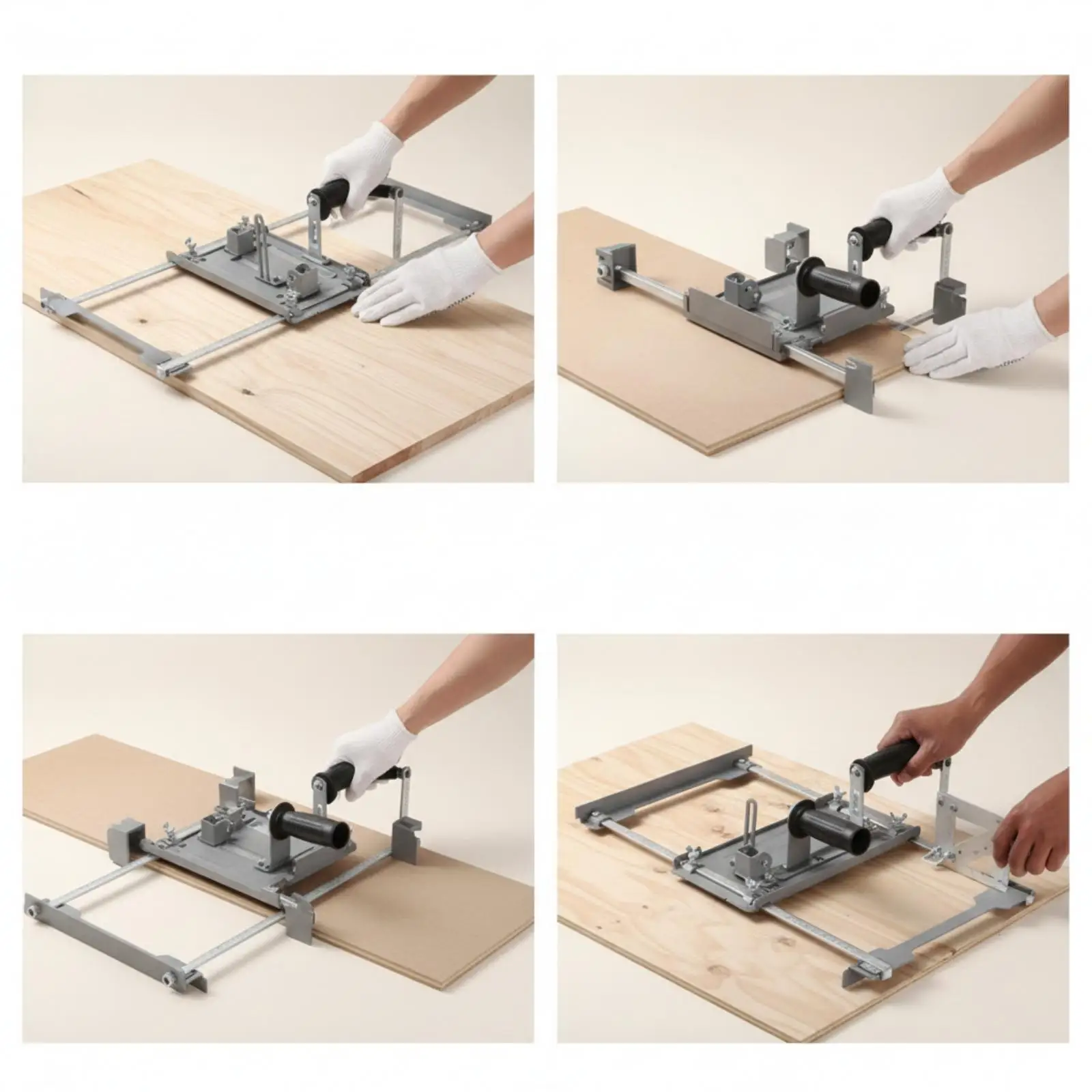 Adjustable Marble Cutting Guide Rail for Circular Saw Straight Cuts Woodworking Jig Heavy Duty Stainless Steel Tool for Workshop
