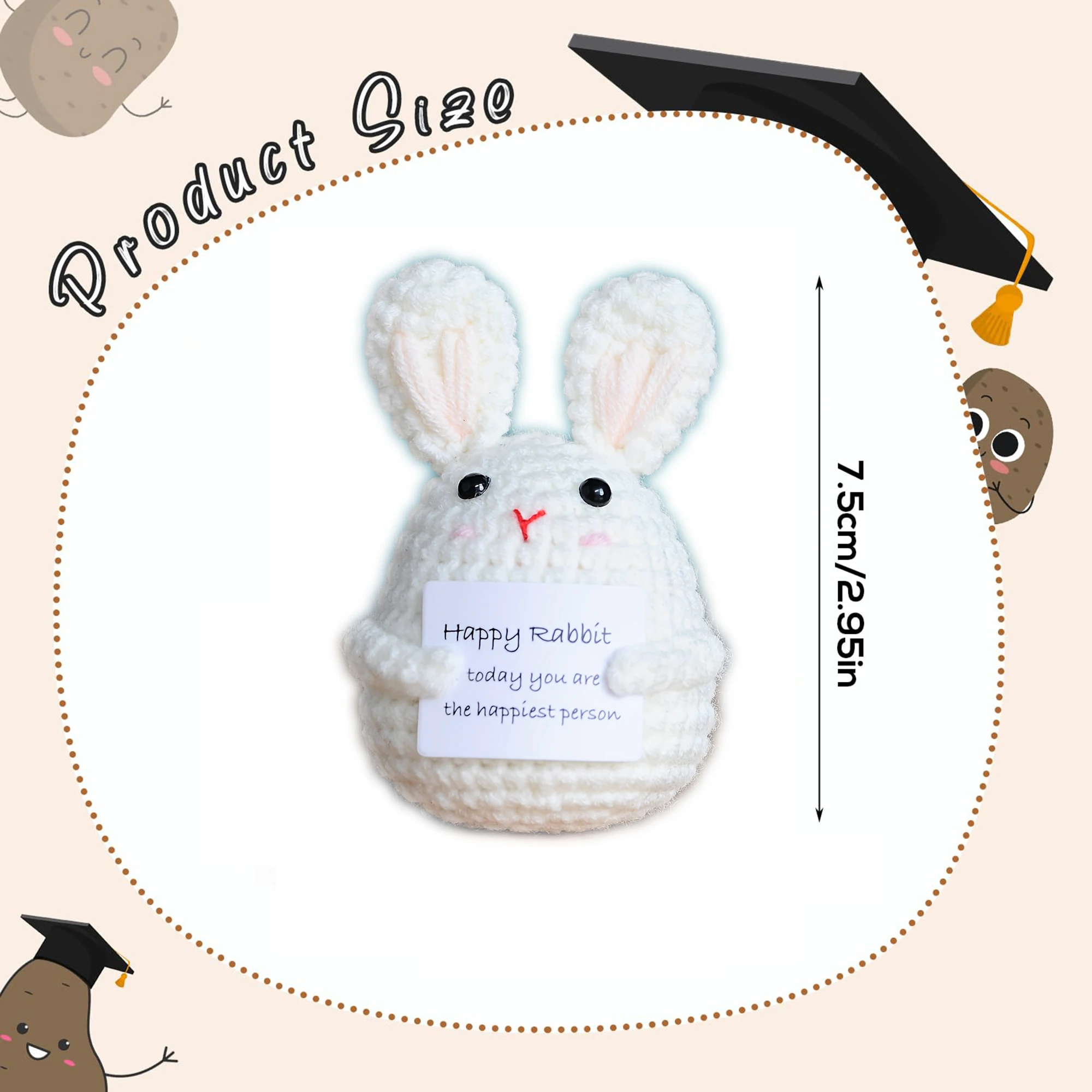 1pc Mini Handmade Decorative Ornaments, Home Decoration Ornaments and Accessories, Cute Creative Ornaments for Rooms, Encouragement Cards, Birthdays, Holiday Party Decorations - view 6