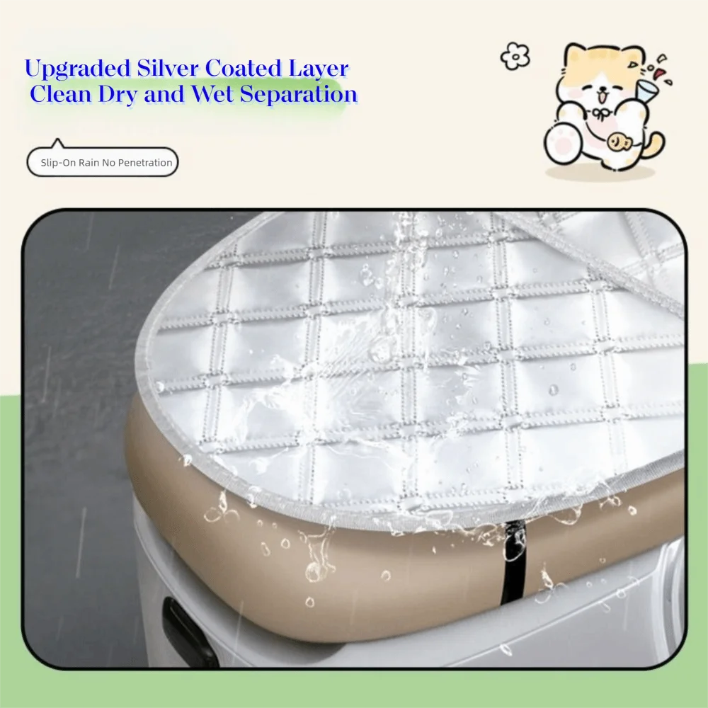 การ์ตูนไฟฟ้าจักรยานที่นั่งกันน้ําBreathableเบาะรถจักรยานยนต์ป้องกันแสงแดดAnti-scalding