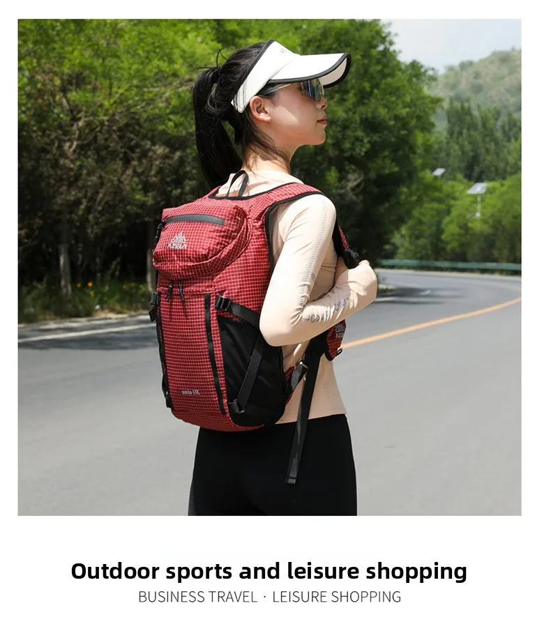 15L Ultraleichter Wanderrucksack Wasserdichter Outdoor-Sport-Reiserucksack für Männer Frauen Camping Klettern Radfahren Tasche – Detail 28
