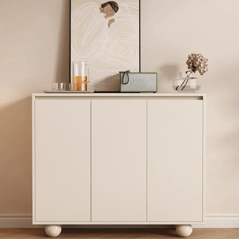 

Cream White Shoe Rack Multi Layer Large Vertical Shelves Shoes Cabinet Indoor Space Saving Sapateira Living Room Decoration