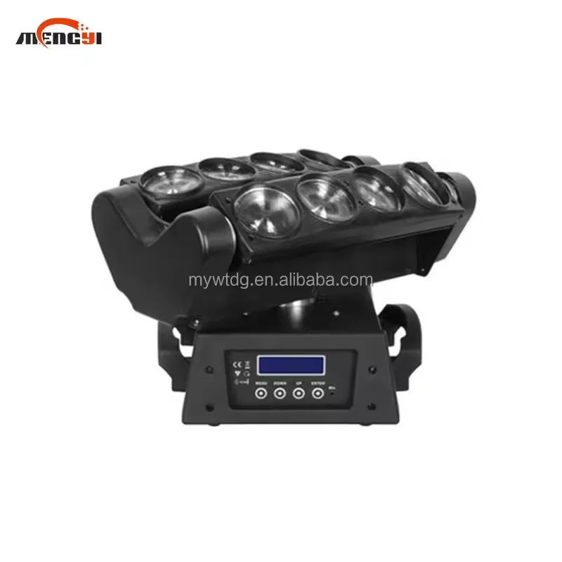 Stage Lighting 8*10W LED DJ Equipment Spider Beam Moving Head Light For Concert Party