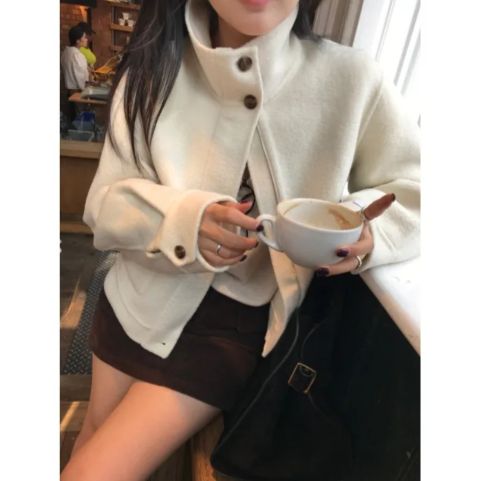 

Зимний дизайн на молнии Long Sve Шерстяное пальто Ele Commute Sle Свободный крой Китайское производство Зимняя коллекция 2025 г.