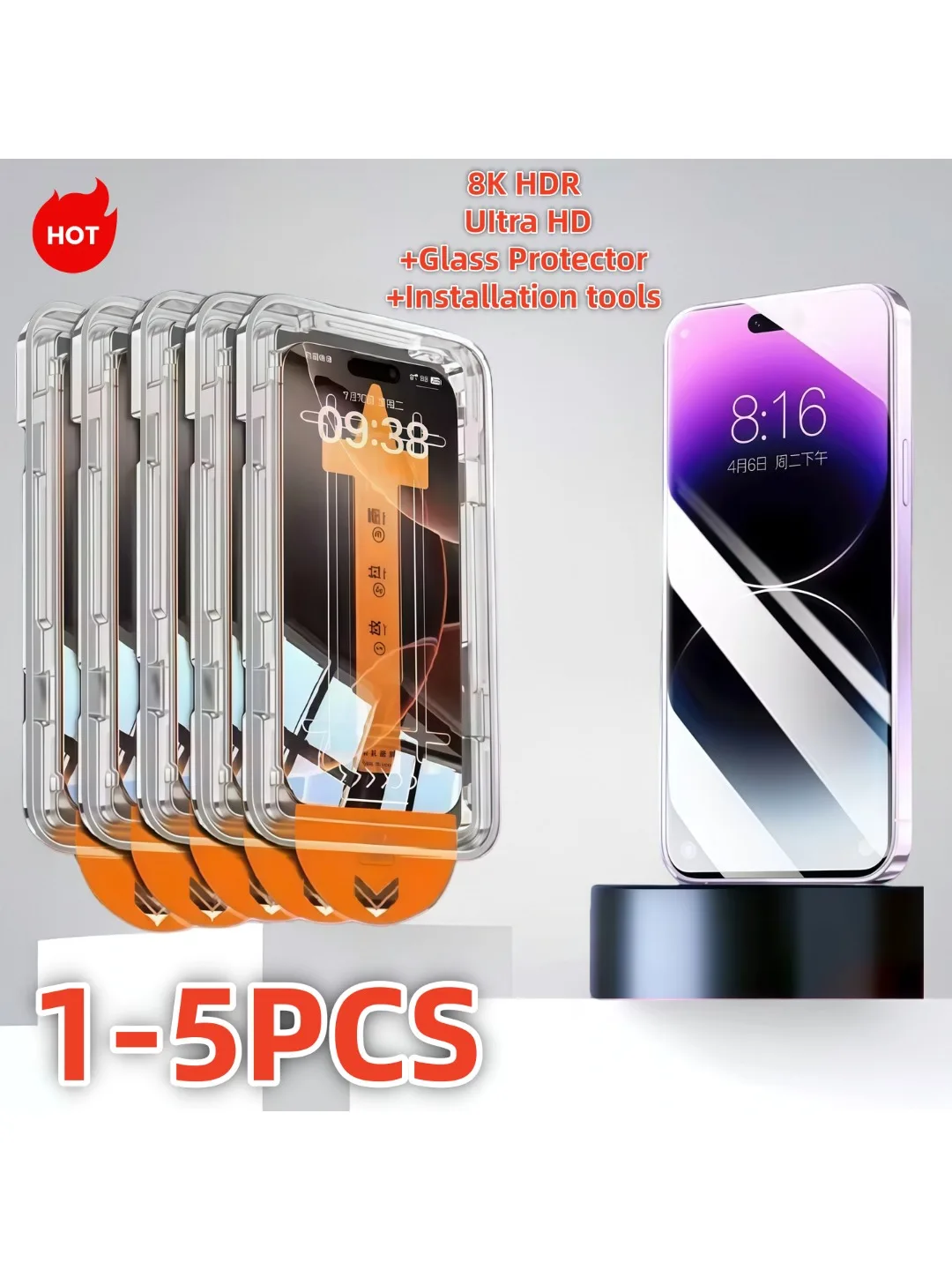 1-5PCS Stofvrije installatie Gehard glas voor iPhone 17 16 13 15 14 11 12 Pro Max 16Pro 12 Mini XR XS X SE Screen Protector - afbeelding 2