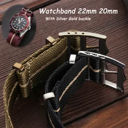 Canvas Nylon Band 22mm 20mm Wristband Watch Band Universal Strap for Seiko Watchband for Rolex Bracelet Belt Watch Accessories