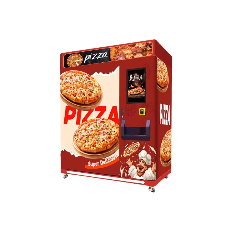 Pizza Vending Machine For Street Touchscreen Display 20-150 Capacity Multi Payment Automatic Stock Monitoring Customized