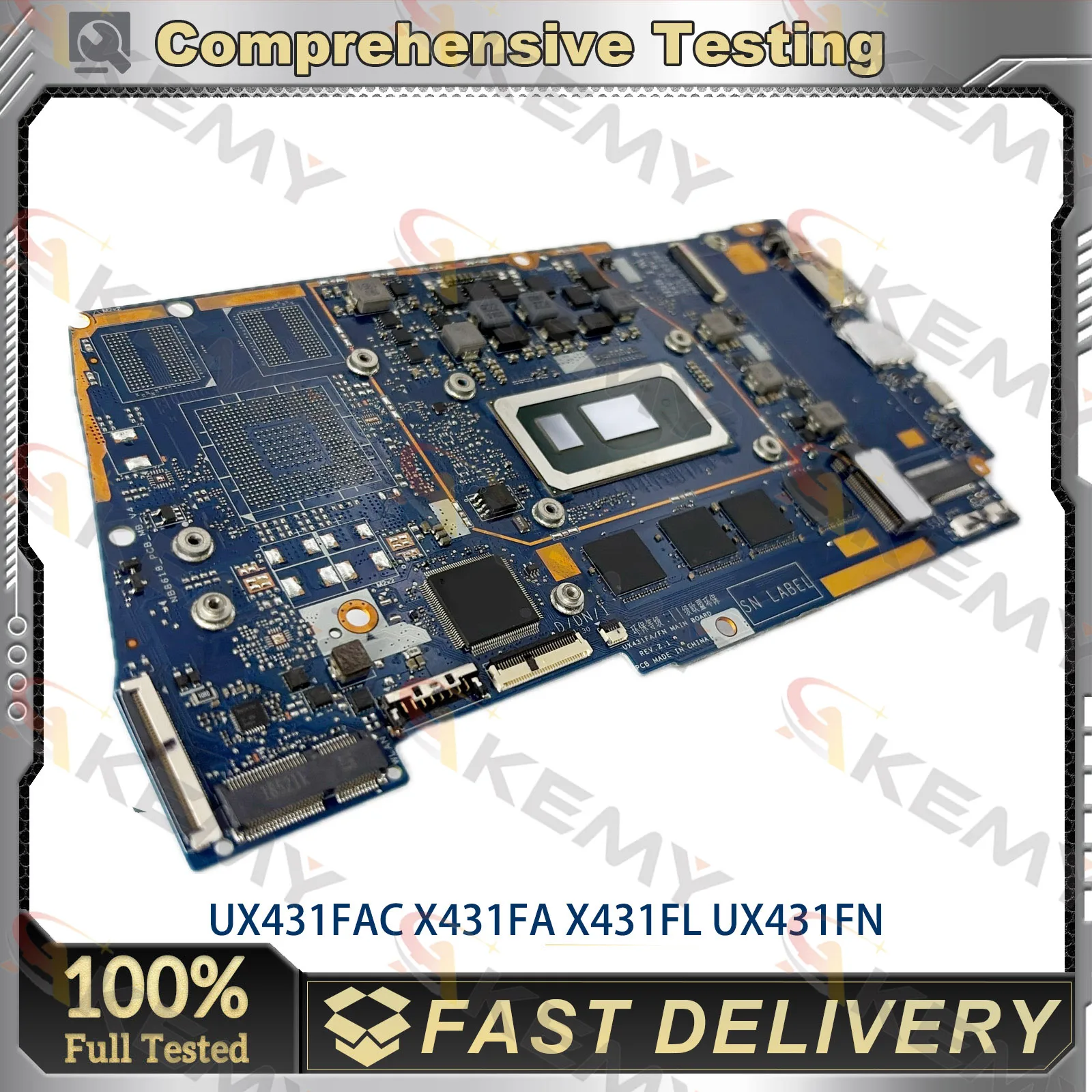UX431FA Laptop Motherboard For ASUS ZenBook S4500F S431F U4500F UX431F UX431FA Mainboard With 10th Gen I3 i5 i7 100% Tested