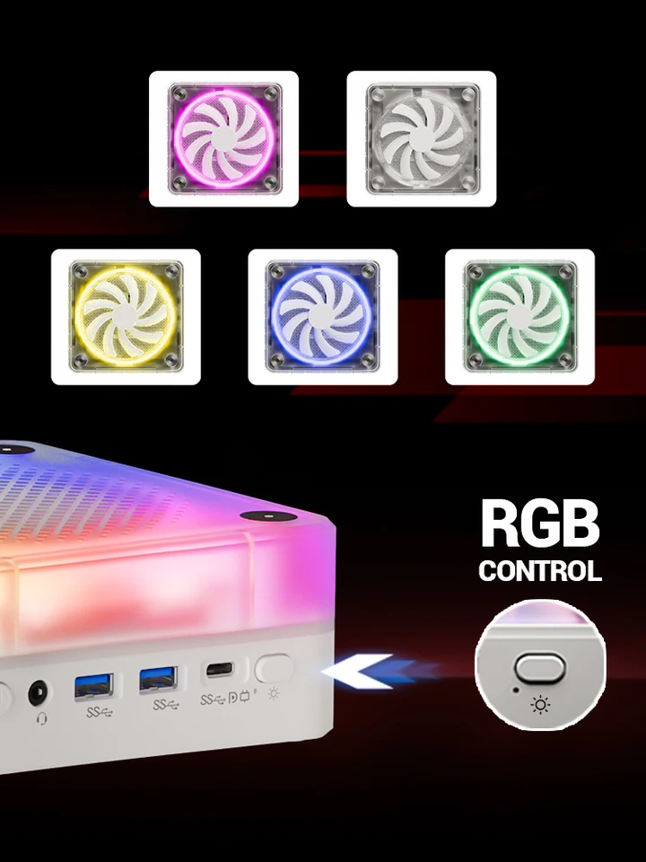 FIREBAT MN56 Mini PC AMD Ryzen 7 CPU DDR5 16GB RAM 512GB SSD Wi-Fi