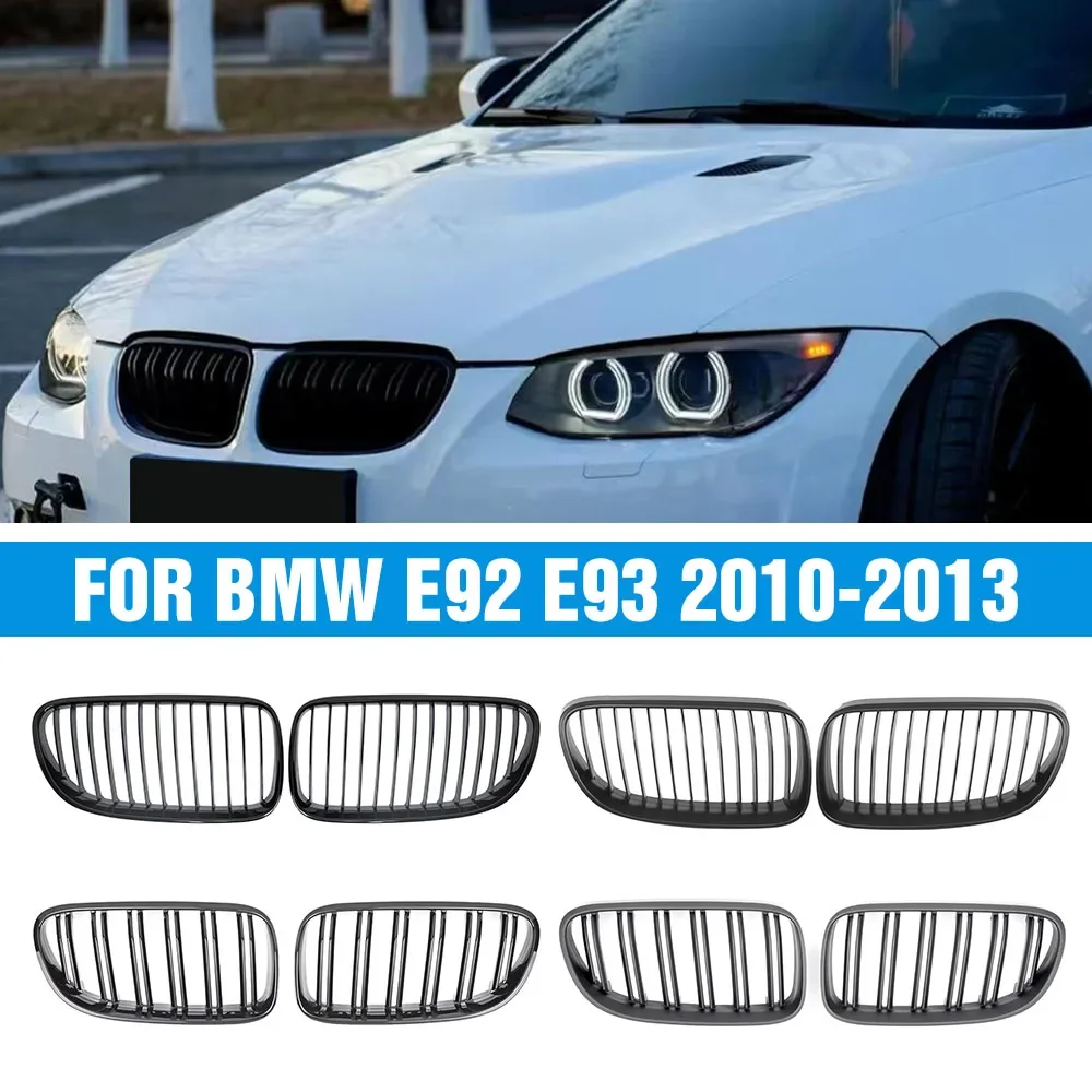 

Car Front Bumper Grilles for BMW 3 Series E92 E93 2010-2013 Gloss Black Single Line Style Grills ABS Kidney Grill