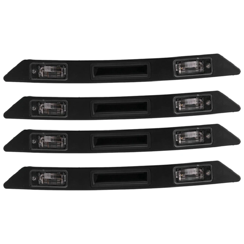 4Pcs Car Trunk Grip License Plate Light Trim Assembly For  A3 A4 A6 Q7 8P48275743FZ