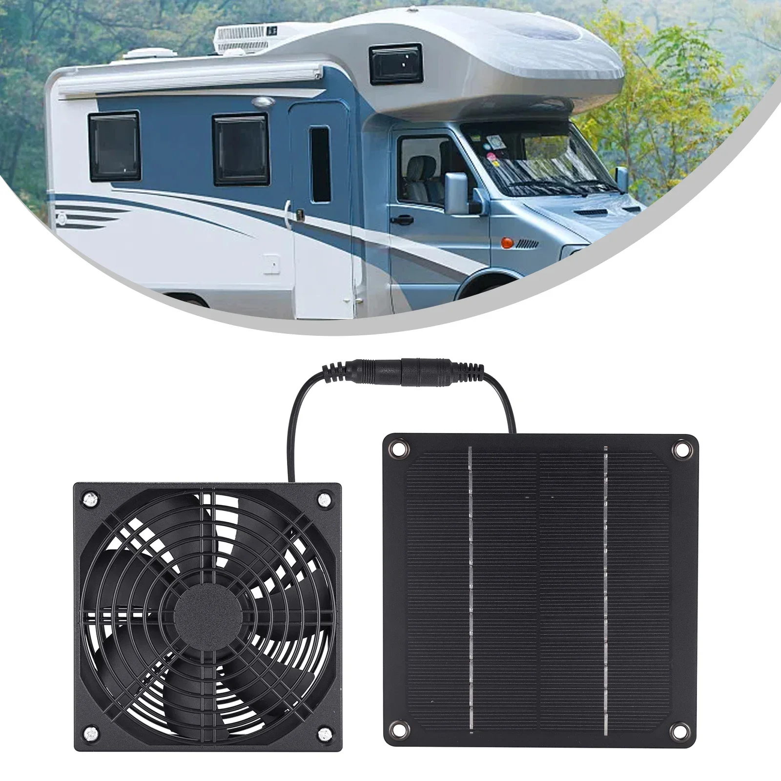 

3W Solar Exhaust Fan Ventilation Fan Exhaust Fan For Poultry House Greenhouse Home Improvement Solar Replacement Accessories