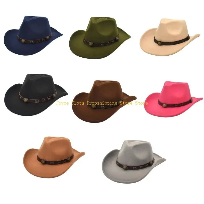 

Adult Top Hat Men Cowboys Hats Wide Brimmed Cowgirl Hat Rustic Fedora Hat Universal Cosplay Party Hat Novelty Costume 10CD