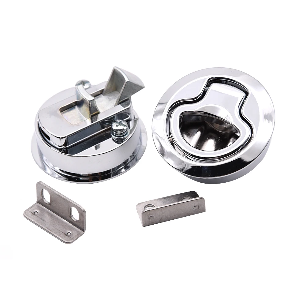 2/4pcs Round Hatch Latches Locks Pull Locker Replacement Boat Hatch Cover Slam Latch Zinc Alloy For Yacht Boat Marine Hardware