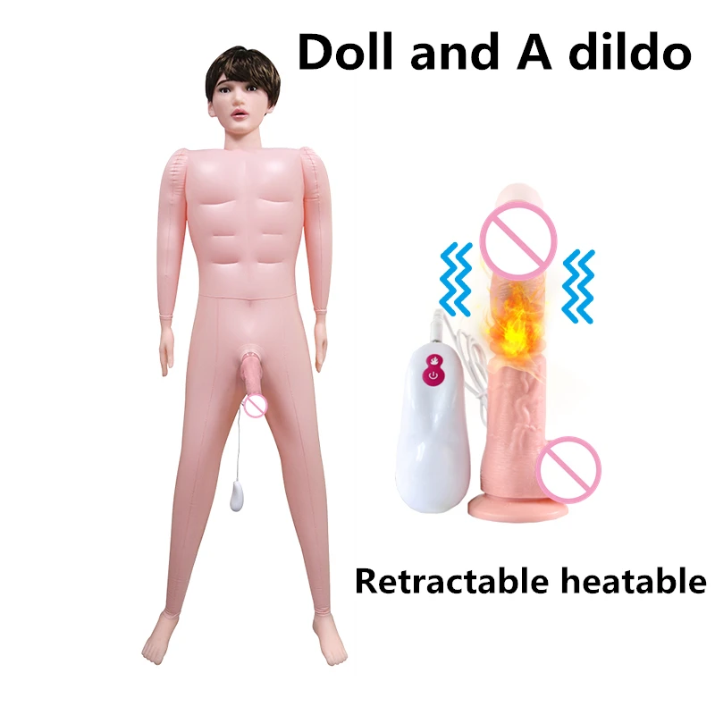 Newest! Handsome Man Inflatable Sex Doll Removable Dildo Easy To Store Female Masturbator Adult Sex Toy For Woman and Gay