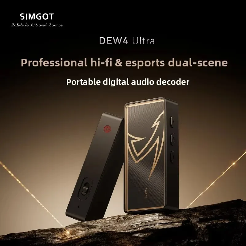 SIMGOT DEW4 Ultra HiFi Audio DAC Type-C 3.5mm 4.4mm Dual CS43198 Chip Supports Dual-platform Driver Control Via App and Web