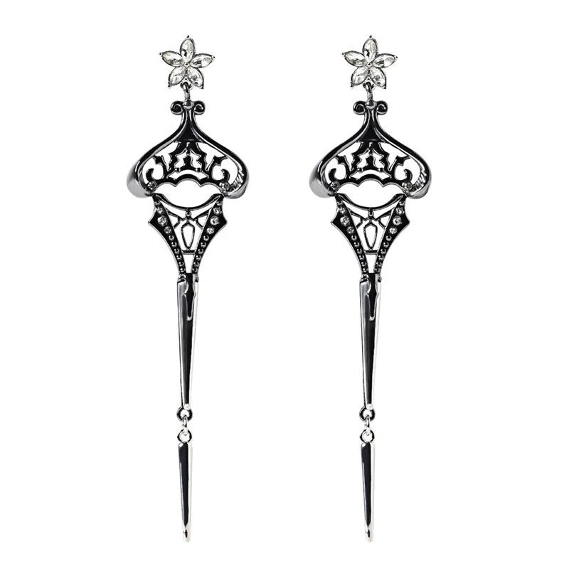 Game NieR:Automata YoRHa No. 2 Type B Cosplay Earring Adult Unisex Earstud Earclip Earwear Eardrop Jewelry Accessories Prop