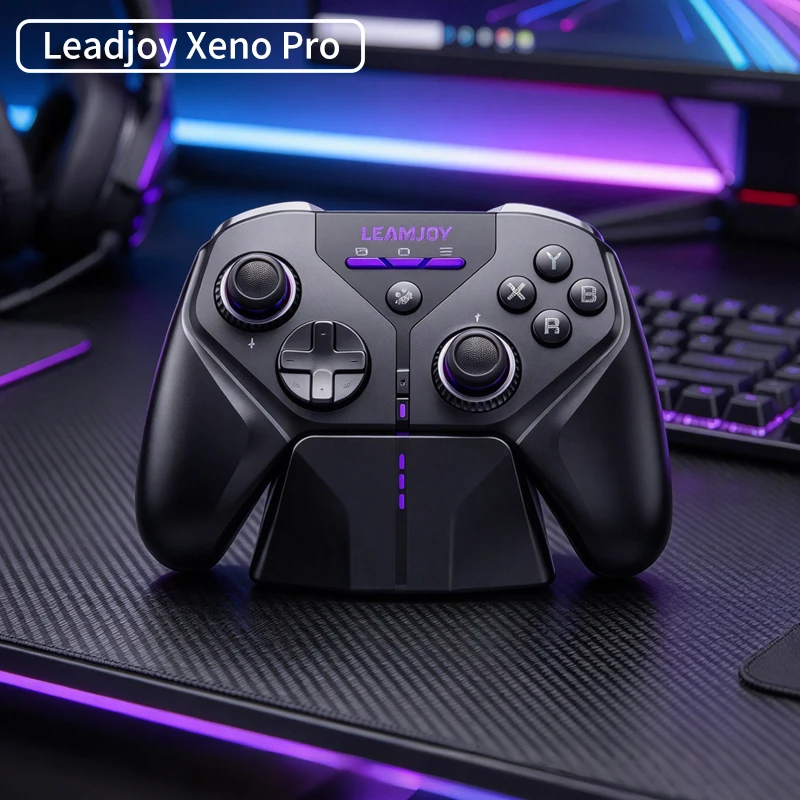 LEADJOY XENO PRO ワイヤレスBluetoothゲームコントローラー。12ビットTMR調整可能なジョイスティック、16ボタン、RCフィルター搭載、耐久性に優れています。