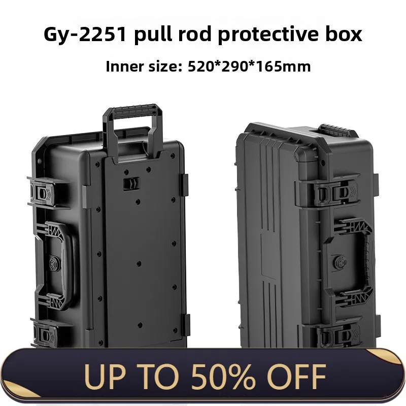 PP Tool Case Waterproof Storage Tools Parts Tool Case Safety Protection Pull Rod Box Toolbox Packaging Instrument UAV Organizer